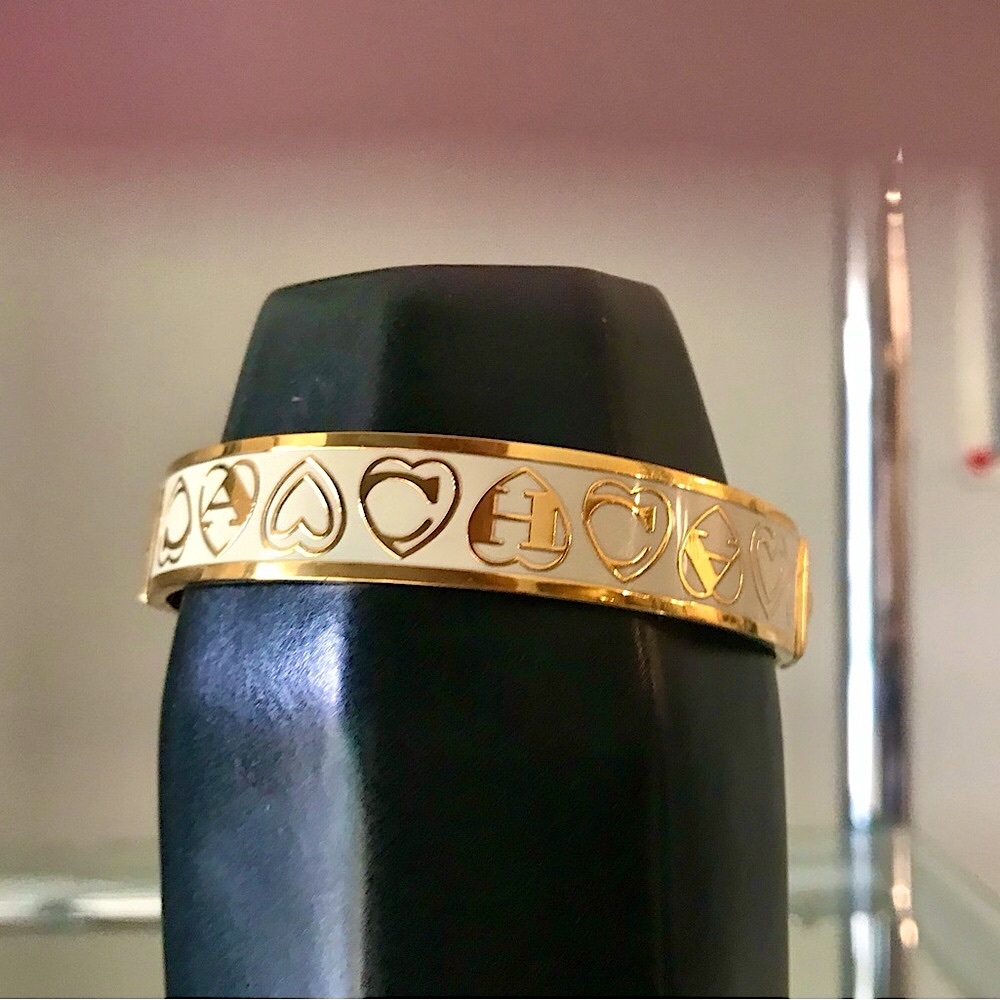 NWT Coach Bangle Ivory/Gold